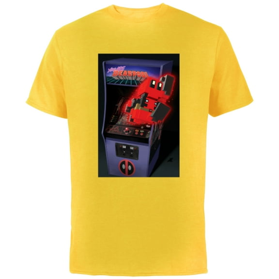 Marvel Deadpool You Are Deadpool 8-bit Video Arcade Game Art - Short Sleeve Cotton T-Shirt for Adults - Customized-Yellow