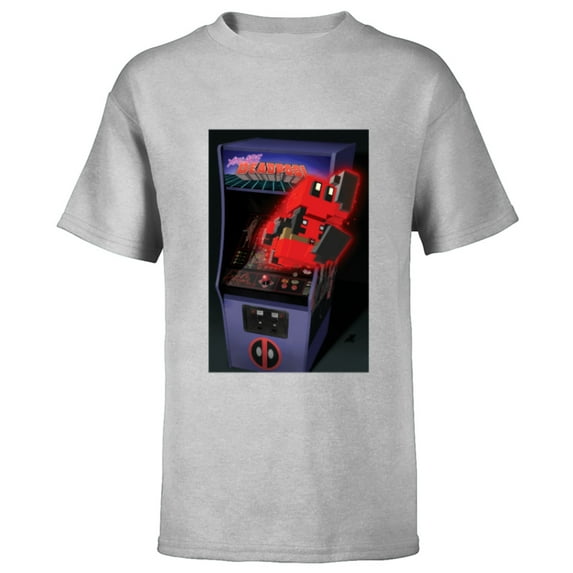 Marvel Deadpool You Are Deadpool 8-bit Video Arcade Game Art - Short Sleeve T-Shirt for Kids - Customized-Athletic Heather