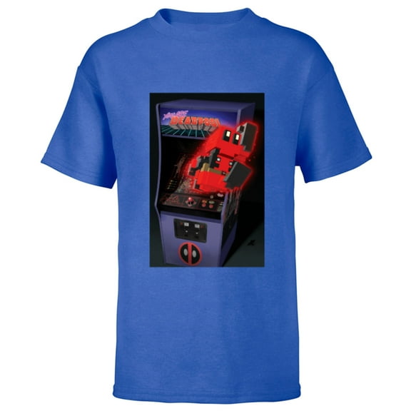 Marvel Deadpool You Are Deadpool 8-bit Video Arcade Game Art - Short Sleeve T-Shirt for Kids - Customized-Royal