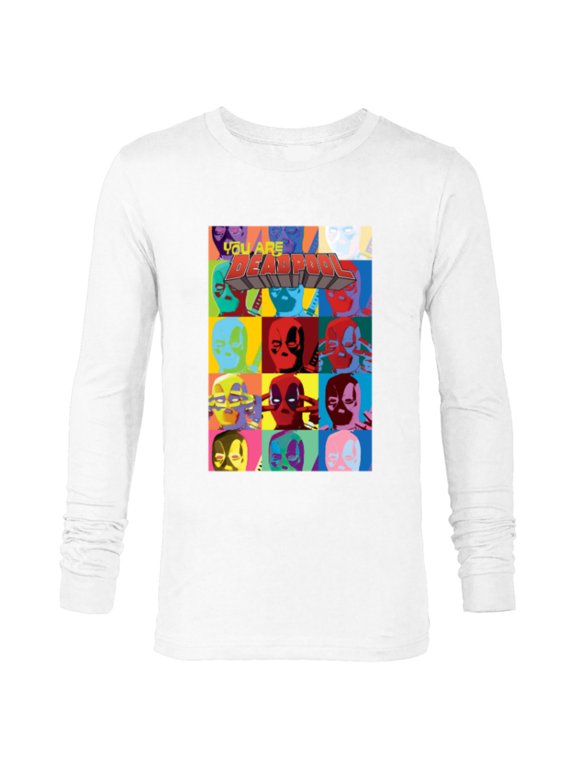 Deadpool You Are Deadpool Mask Faces Comic Cover Art - Long Sleeve T-Shirt for Men - Customized-White