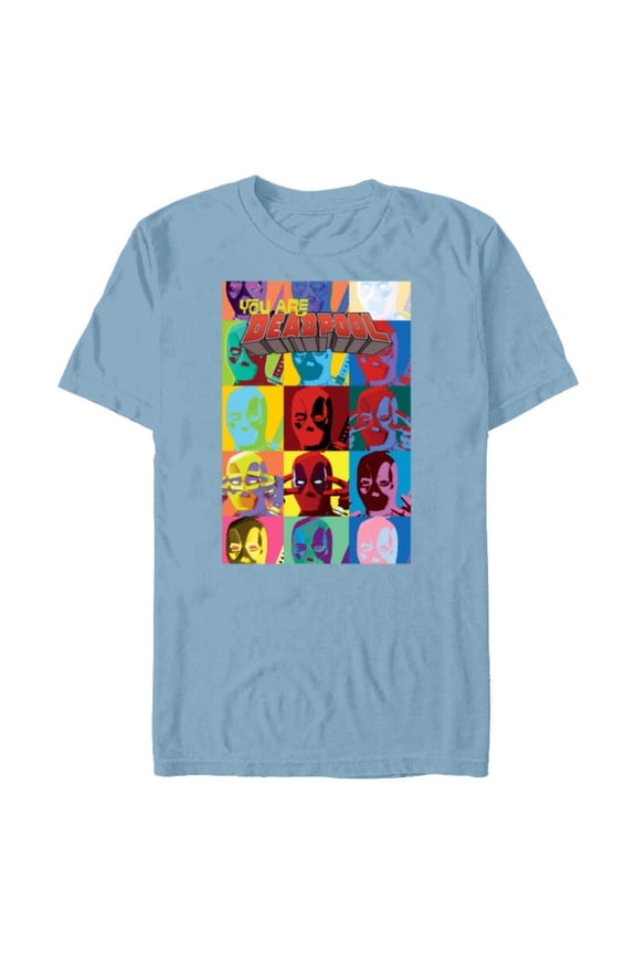 Deadpool You Are Deadpool Mask Faces Comic Cover Art - Short Sleeve Blended T-Shirt for Adults - Customized-Ocean Blue