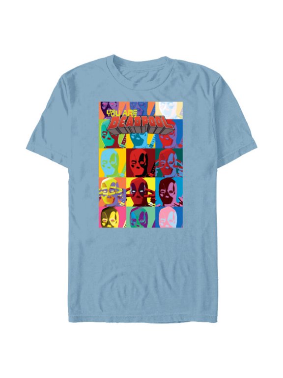 Deadpool You Are Deadpool Mask Faces Comic Cover Art - Short Sleeve Blended T-Shirt for Adults - Customized-Ocean Blue