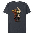 thumbnail image 1 of Marvel Deadpool and Cable Super Heroes X-Men I’m With Stupid - Short Sleeve Blended T-Shirt for Adults - Customized-Navy Heather, 1 of 5