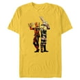 thumbnail image 1 of Marvel Deadpool and Cable Super Heroes X-Men I’m With Stupid - Short Sleeve Blended T-Shirt for Adults - Customized-Yellow, 1 of 5