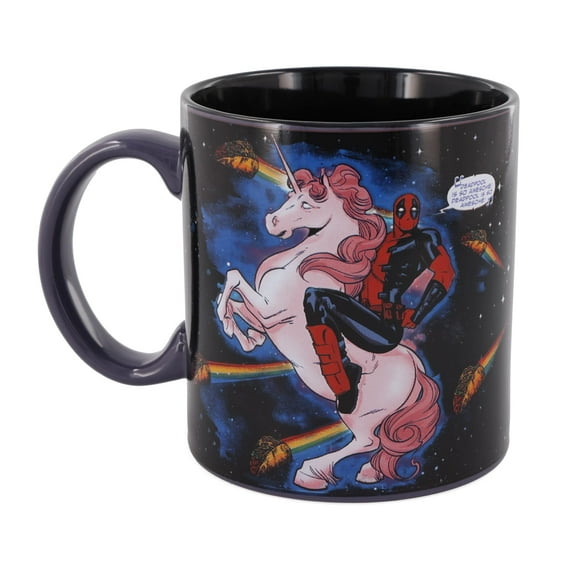 Deadpool 889190 20 oz Tacos & Unicorn in Space Ceramic Mug