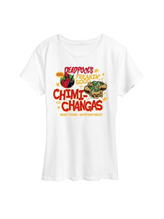- Deadpool's Chimichangas Women's Short Sleeve Graphic T-Shirt