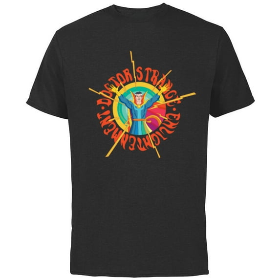 Marvel Doctor Strange Enlightenment Magic Circle Comic - Short Sleeve Cotton T-Shirt for Adults - Customized-Black