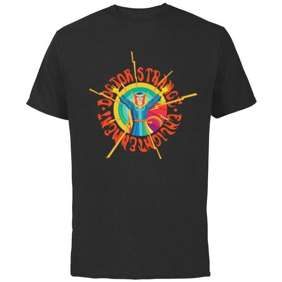 Marvel Doctor Strange Enlightenment Magic Circle Comic - Short Sleeve Cotton T-Shirt for Adults - Customized-Black