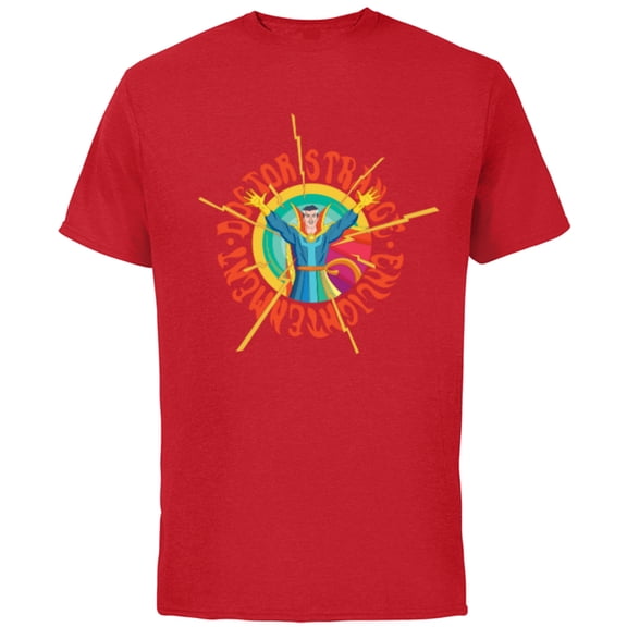 Marvel Doctor Strange Enlightenment Magic Circle Comic - Short Sleeve Cotton T-Shirt for Adults - Customized-Red