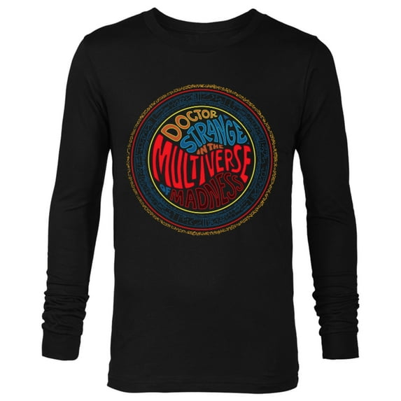 Marvel Doctor Strange Multiverse of Madness Colorful Runes - Long Sleeve T-Shirt for Men - Customized-Black