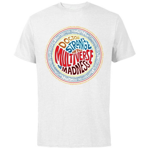 Marvel Doctor Strange Multiverse of Madness Colorful Runes - Short Sleeve Cotton T-Shirt for Adults - Customized-White