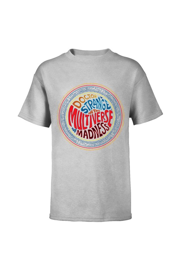 Doctor Strange Multiverse of Madness Colorful Runes - Short Sleeve T-Shirt for Kids - Customized-Athletic Heather