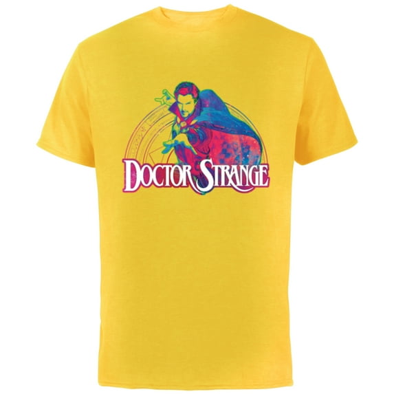 Marvel Doctor Strange Multiverse of Madness Mystical Power - Short Sleeve Cotton T-Shirt for Adults - Customized-Yellow
