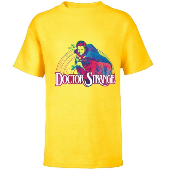 Marvel Doctor Strange Multiverse of Madness Mystical Power - Short Sleeve T-Shirt for Kids - Customized-Yellow