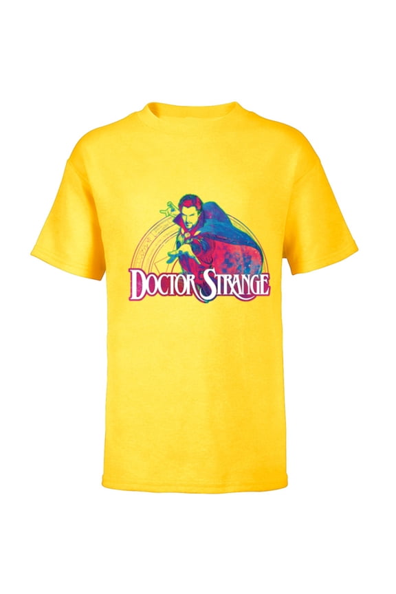 Doctor Strange Multiverse of Madness Mystical Power - Short Sleeve T-Shirt for Kids - Customized-Yellow