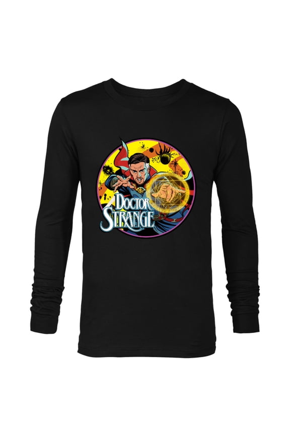 Doctor Strange Multiverse of Madness Retro Comic - Long Sleeve T-Shirt for Men - Customized-Black