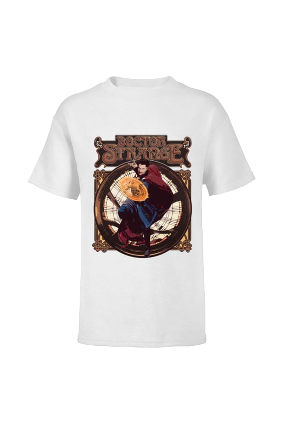 Doctor Strange Multiverse of Madness Retro Spell - Short Sleeve T-Shirt for Kids - Customized-White