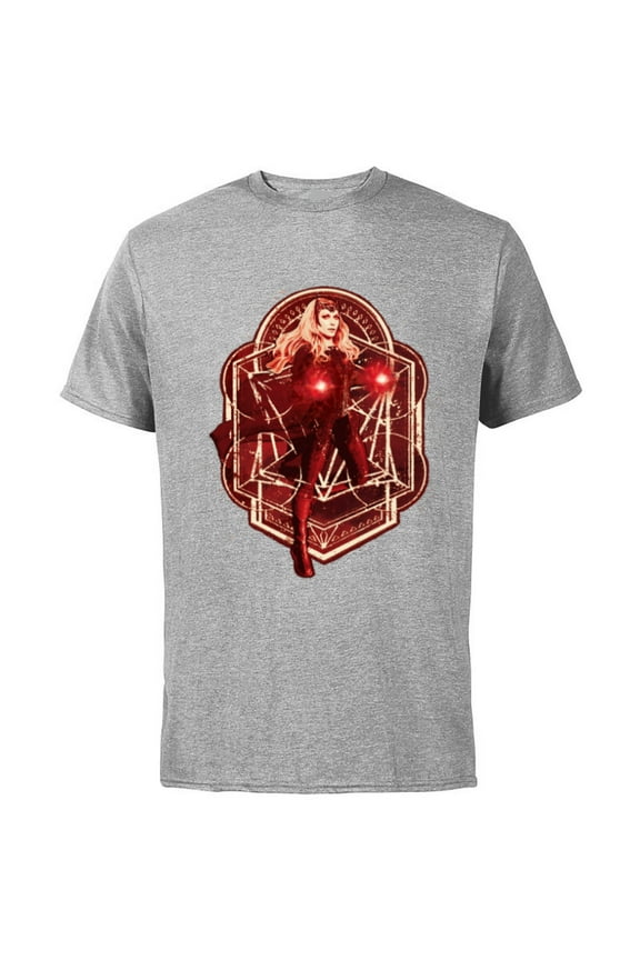 Doctor Strange Multiverse of Madness Scarlet Witch - Short Sleeve Cotton T-Shirt for Adults - Customized-Athletic Heather