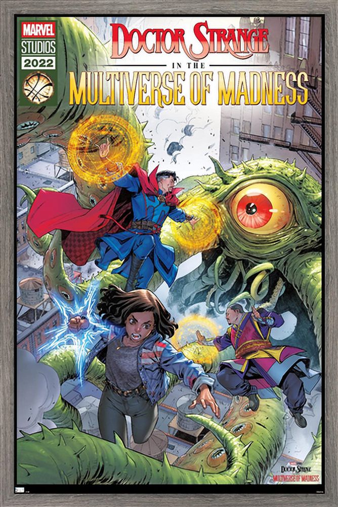 Marvel Doctor Strange in the Multiverse of Madness - Action Wall Poster, 22.375" x 34", Framed