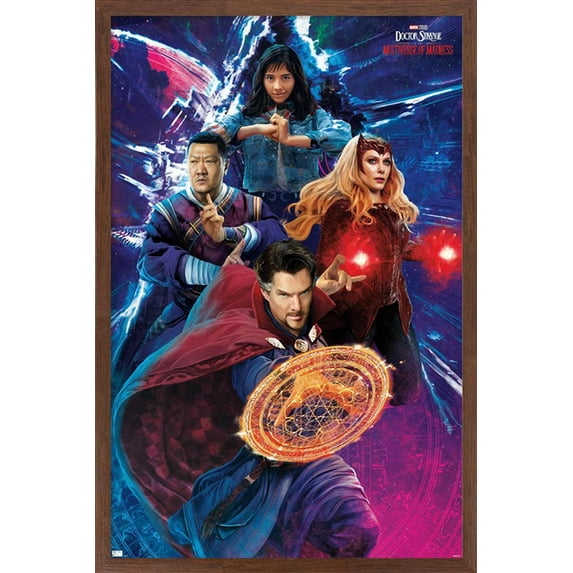 Marvel Doctor Strange in the Multiverse of Madness - Group Wall Poster, 14.725" x 22.375", Framed