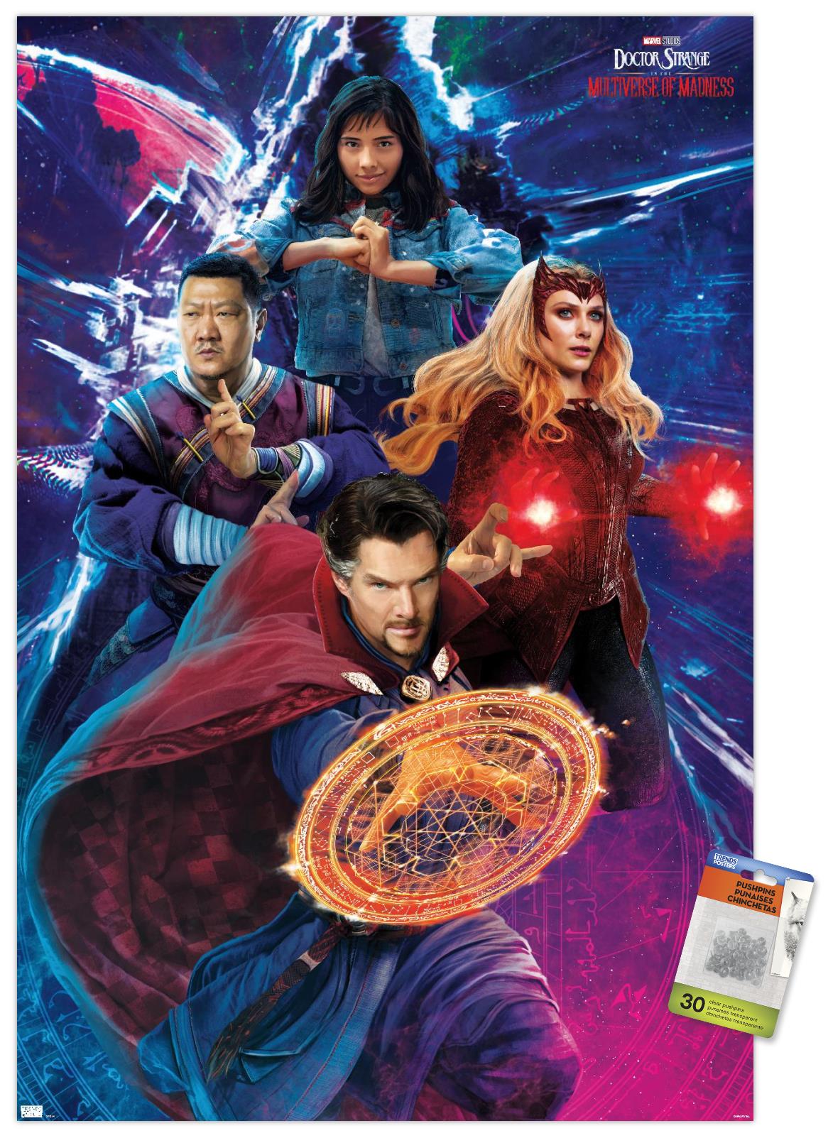 Marvel Doctor Strange in the Multiverse of Madness - Group Wall Poster with Pushpins, 22.375" x 34"