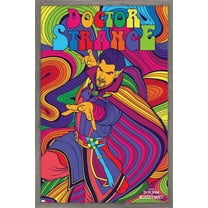 Marvel Doctor Strange in the Multiverse of Madness - Neon Wall Poster, 14.725" x 22.375", Framed