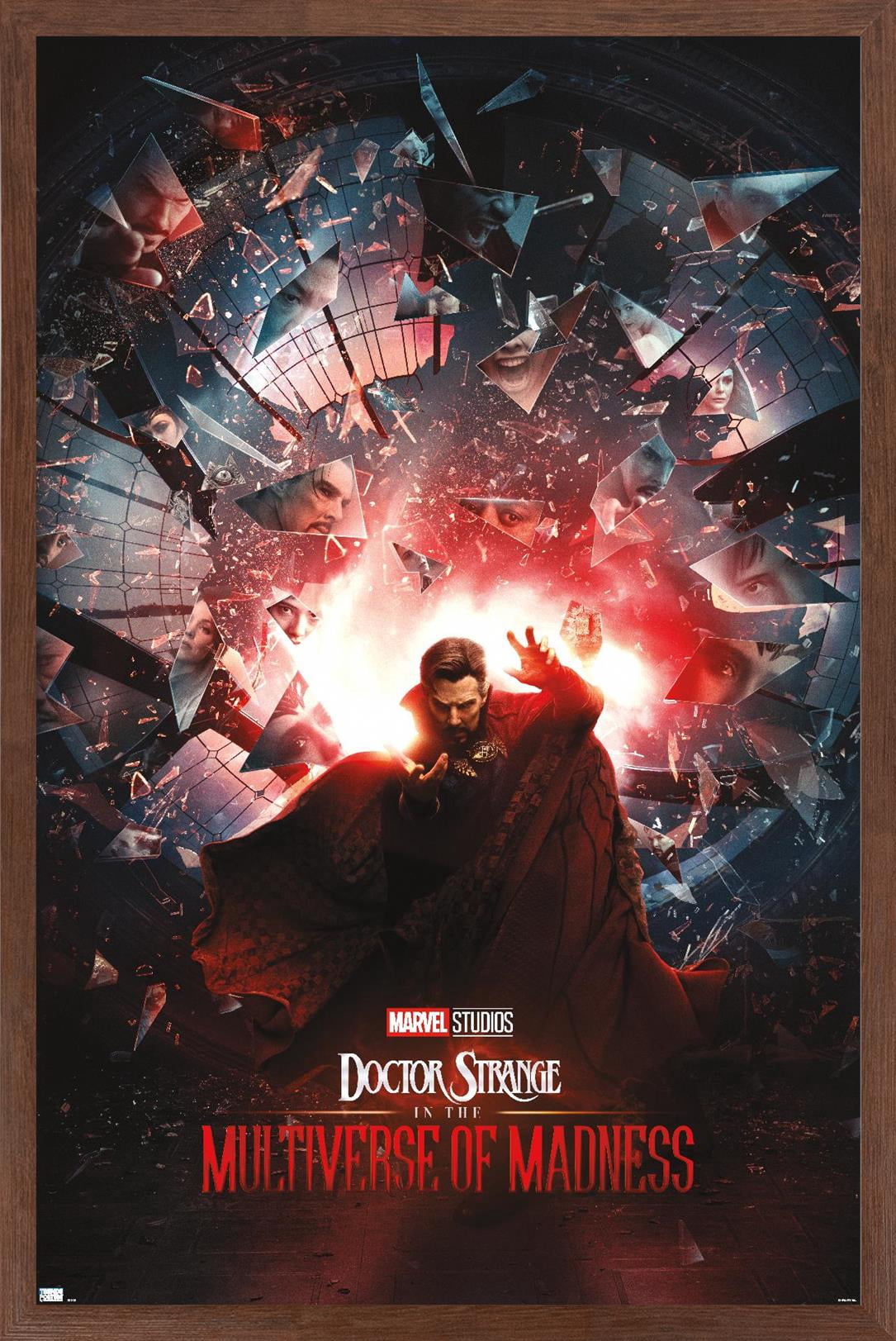 Marvel Doctor Strange in the Multiverse of Madness - Official One Sheet Wall Poster, 14.725" x 22.375" Framed