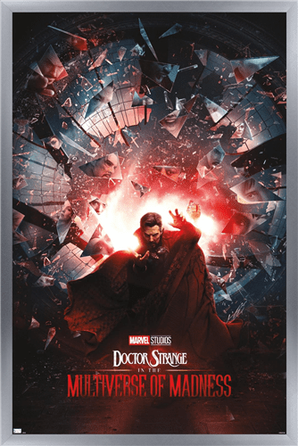 Marvel Doctor Strange in the Multiverse of Madness - Official One Sheet Wall Poster, 14.725" x 22.375" Framed
