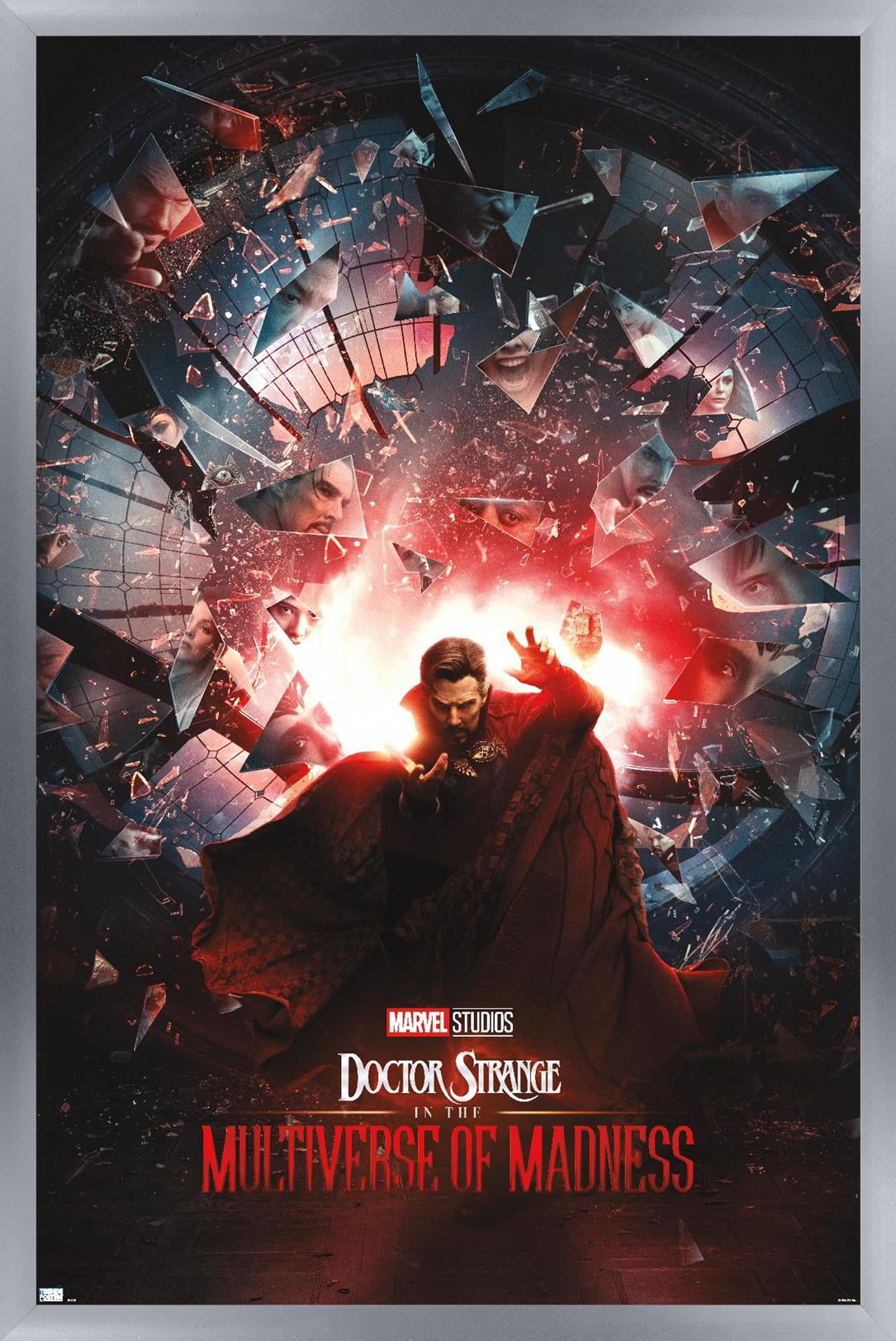 Marvel Doctor Strange in the Multiverse of Madness - Official One Sheet Wall Poster, 22.375" x 34" Framed