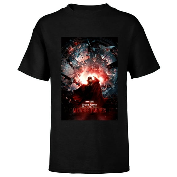 Marvel Doctor Strange in the Multiverse of Madness Poster - Short Sleeve T-Shirt for Kids - Customized-Black