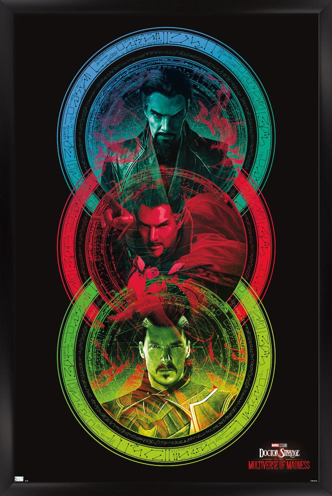 Marvel Doctor Strange in the Multiverse of Madness - Tricolor Wall Poster, 14.725" x 22.375" Framed