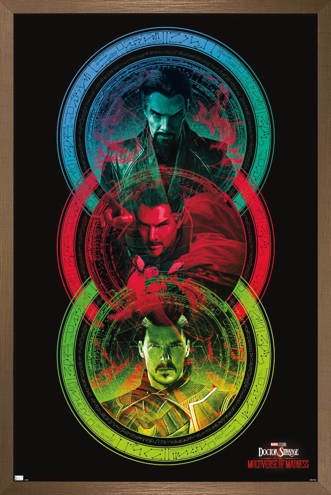 Marvel Doctor Strange in the Multiverse of Madness - Tricolor Wall Poster, 14.725" x 22.375" Framed