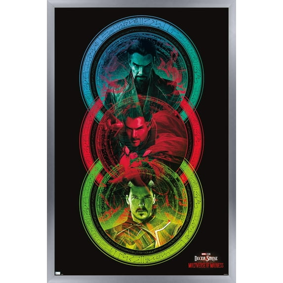 Marvel Doctor Strange in the Multiverse of Madness - Tricolor Wall Poster, 22.375" x 34" Framed