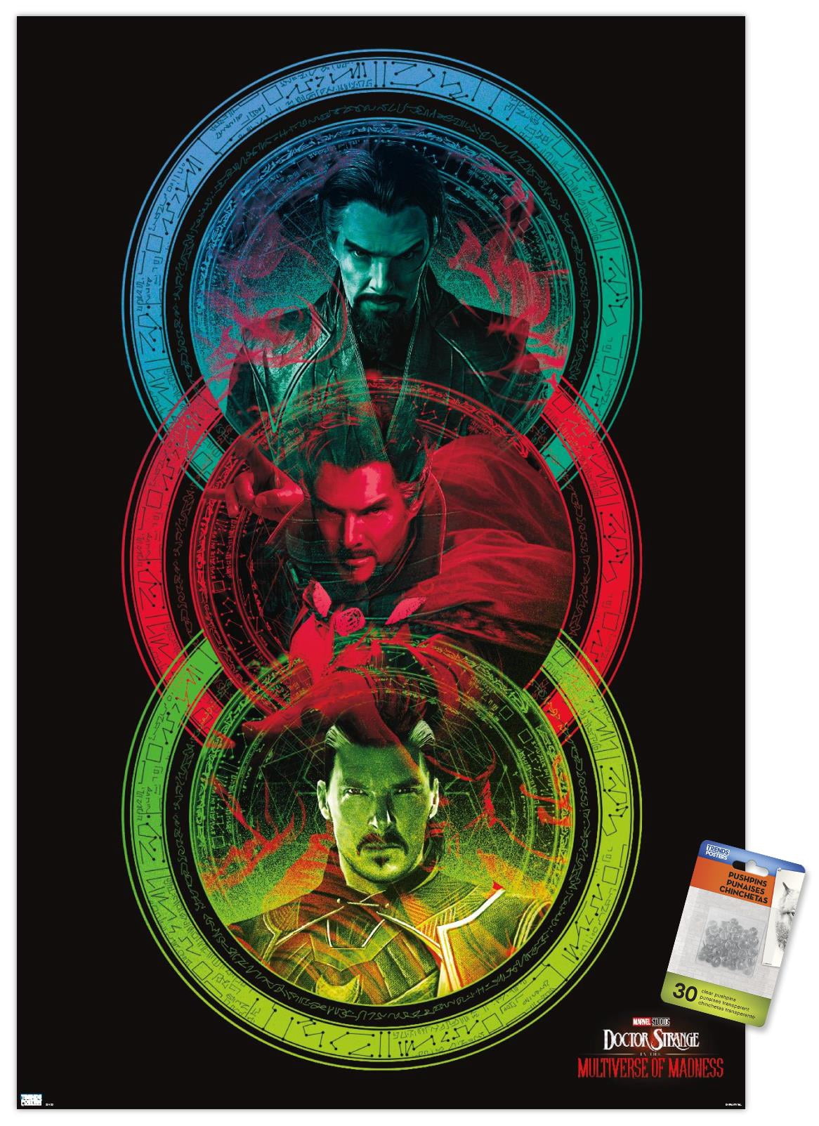 Marvel Doctor Strange in the Multiverse of Madness - Tricolor Wall Poster with Pushpins, 22.375" x 34"