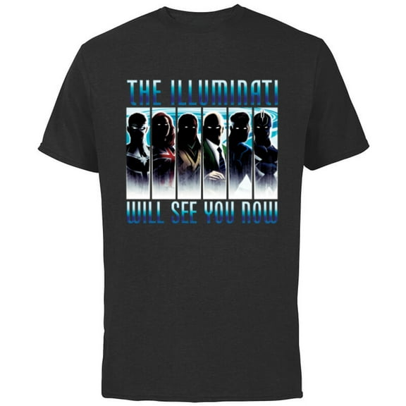 Marvel Doctor Strange the Illuminati Will See You Now - Short Sleeve Cotton T-Shirt for Adults - Customized-Black