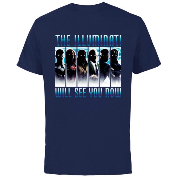 Marvel Doctor Strange the Illuminati Will See You Now - Short Sleeve Cotton T-Shirt for Adults - Customized-Navy