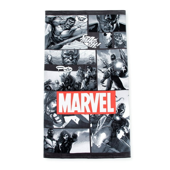 Marvel Dragon Overhead Beach Towel, 34 x 64, Black
