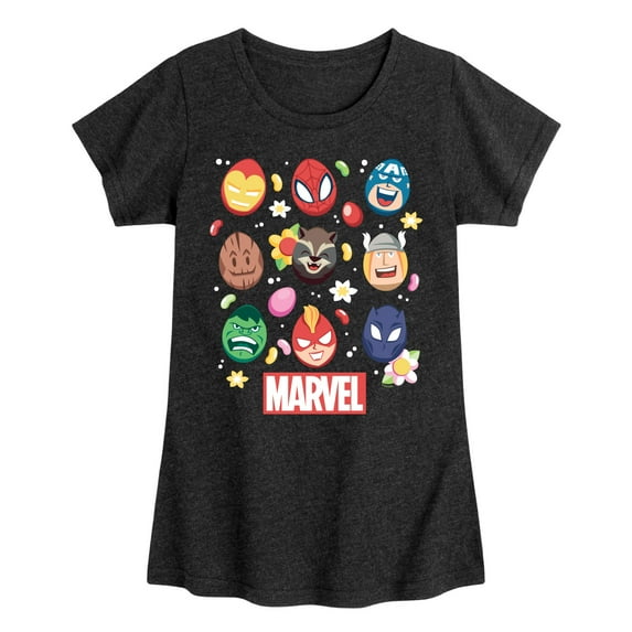 Marvel - Easter Egg Group - Girls Fitted Short Sleeve Graphic T-Shirt