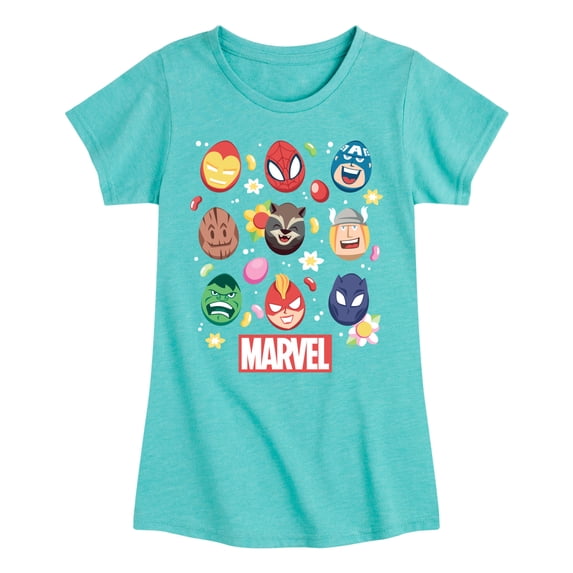 Marvel - Easter Egg Group - Girls Fitted Short Sleeve Graphic T-Shirt