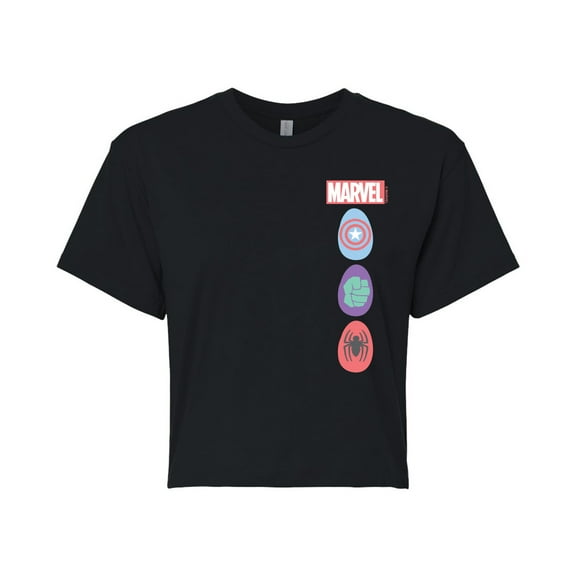 Marvel - Easter - Juniors Cropped Graphic T-Shirt