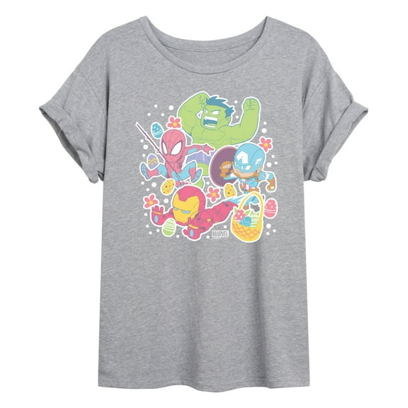 Marvel - Easter Stickers - Women's Oversized Graphic T-Shirt
