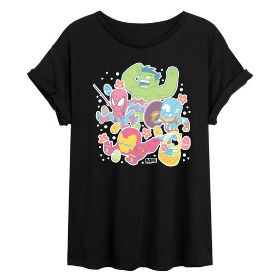 Marvel - Easter Stickers - Women's Oversized Graphic T-Shirt
