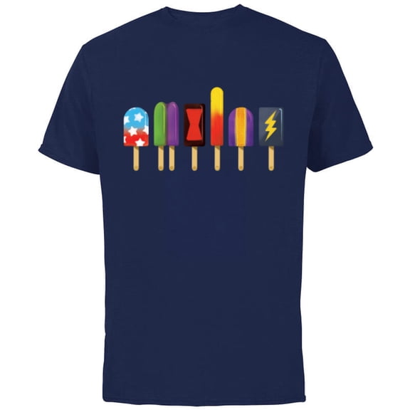 Marvel Eat The Universe Avengers Summer Popsicles - Short Sleeve Cotton T-Shirt for Adults - Customized-Navy