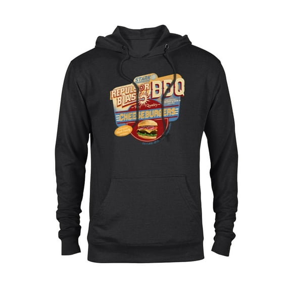 Marvel Eat The Universe Repulsor Blast BBQ Cheeseburger - Pullover Hoodie for Adults - Customized-Black