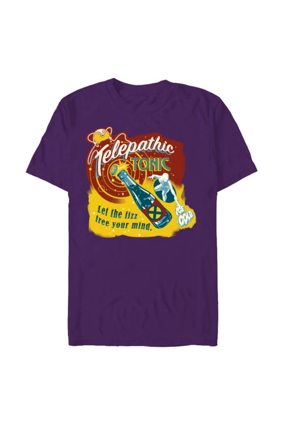 Eat The Universe X-Men Iceman Telepathic Tonic - Short Sleeve Blended T-Shirt for Adults - Customized-Purple