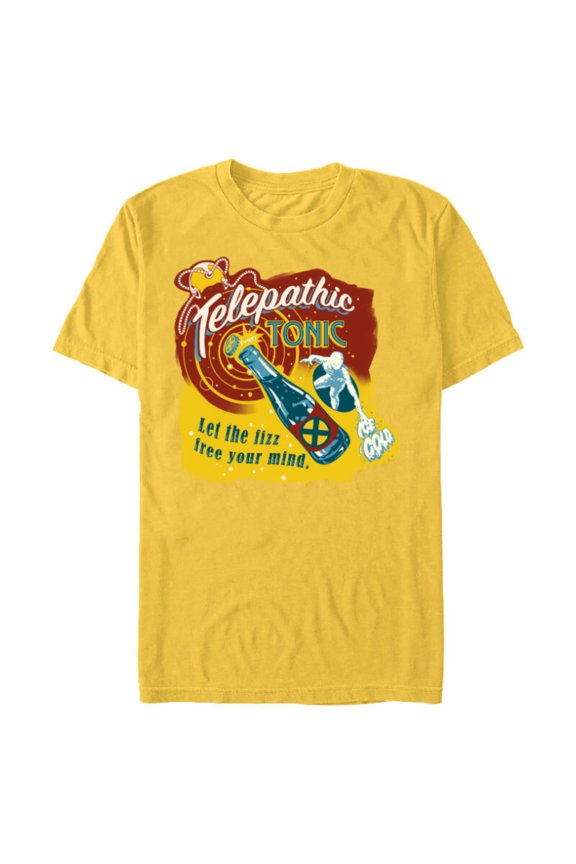 Eat The Universe X-Men Iceman Telepathic Tonic - Short Sleeve Blended T-Shirt for Adults - Customized-Yellow