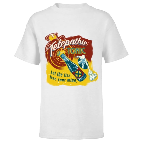 Marvel Eat The Universe X-Men Iceman Telepathic Tonic - Short Sleeve T-Shirt for Kids - Customized-White
