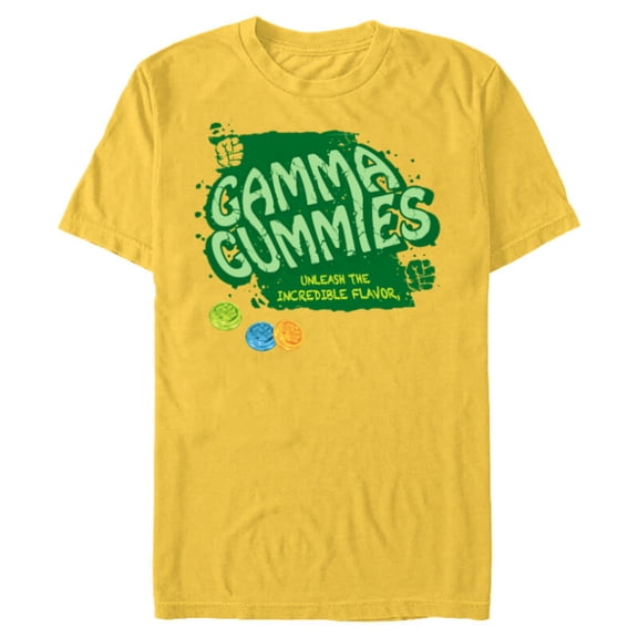 Marvel Eat the Universe Hulk Gamma Gummies - Short Sleeve Blended T-Shirt for Adults - Customized-Yellow