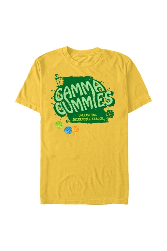 Eat the Universe Hulk Gamma Gummies - Short Sleeve Blended T-Shirt for Adults - Customized-Yellow