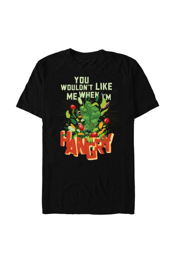 Eat the Universe Hulk When I’m Hangry - Short Sleeve Blended T-Shirt for Adults - Customized-Black